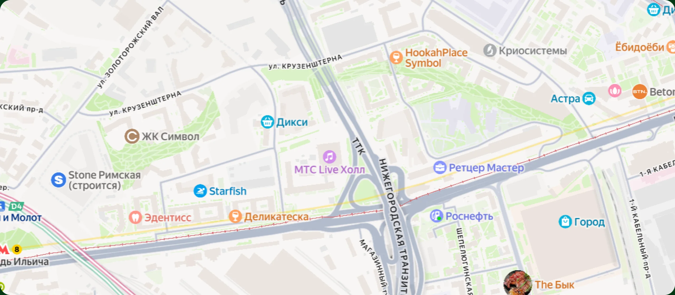Карта: МТС Live Hall, Москва, шоссе Энтузиастов, 5с2